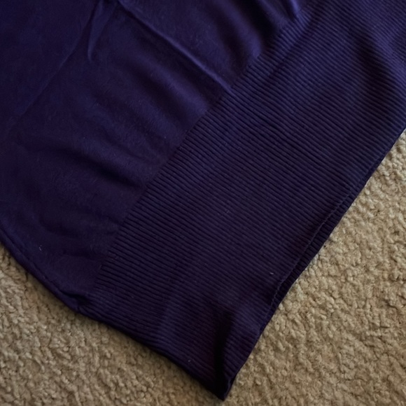 Women’s Deep Purple Scoop Neck Sweater - Picture 5 of 6